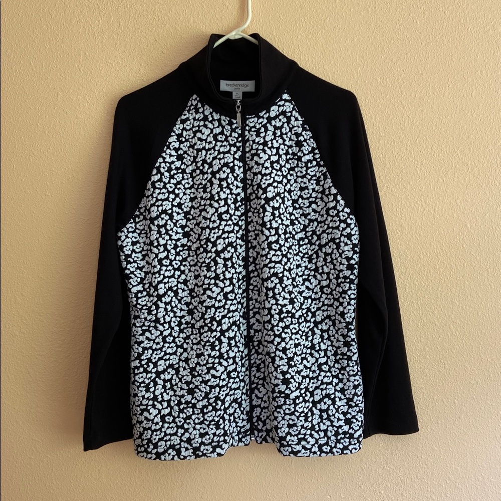 Breckenridge Petite Womens Cardigan Sweater Full Zip Size PL, Stretch